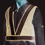 反射ベスト（スリム型） 生地：紺・反射部：白 (379-48)