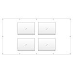 フェンスポケット A3用紙4枚用 (383-781)