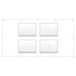 フェンスポケット A3用紙4枚用 (383-781)