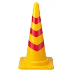 反射コーン 700mmH 黄反射材赤 (385-06A)