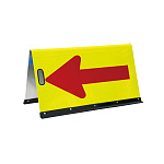 高輝度反射矢印板 黄地・赤矢印 (386-002)