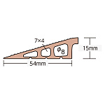 段差モール H15mm (387-77)