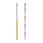測量用品 アルミスタッフ サイズ:5m×3段 (388-55)