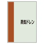 配管識別シート 蒸気ドレン 極小(300×250) (409-84)