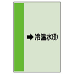 配管識別シート(大)　1000×250 →冷温水(還) (411-08)