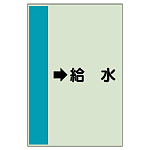 配管識別シート（横管用） →給水 大(1000×250) (411-36)