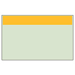 配管識別シート（極小） 帯色：黄（マンセル値2.5Y 8/14） (416-161)