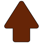 矢印ステッカー　10枚一組 暗い赤 (456-02)