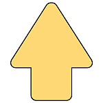 矢印ステッカー　10枚一組 うすい黄 (456-03)