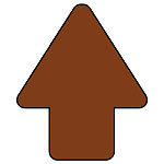 矢印ステッカー　10枚一組 茶 (456-05)