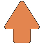 矢印ステッカー　10枚一組 うすい黄赤 (456-06)