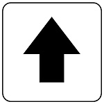 流体名ステッカー用矢印 5枚1組 60×60 (456-31)