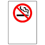 JIS規格安全標識 ボード 禁煙マークのみ 450×300 (802-181A)