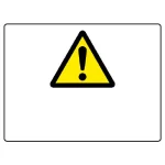 ヨコ型 危険標識 225×300 危険マークのみ1 エコボード (804-59B)