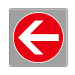 フロアカーペット用標識 矢印 大 赤 (819-571)