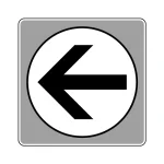 フロアカーペット用標識 矢印