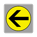 フロアカーペット用標識 矢印 大 黄 (819-573)