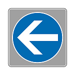 フロアカーペット用標識 矢印 大 青 (819-574)