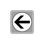 フロアカーペット用標識 矢印