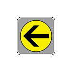 フロアカーペット用標識 矢印 小 黄 (819-583)