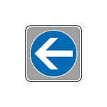 フロアカーペット用標識 矢印 小 青 (819-584)