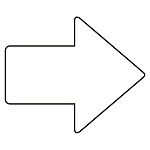 ユニピタ 矢印ステッカー 矢印 白 (819-72)