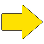 ユニピタ 矢印ステッカー 矢印 黄 (819-73)