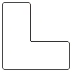 ユニピタ 置場表示ステッカー L型 120×120mm(50mm幅)