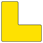 ユニピタ 置場表示ステッカー L型 黄 (819-77)