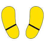 路面貼用ステッカー  足型 黄 (819-96)
