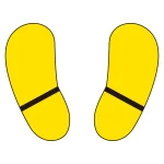 路面貼用 足跡マーク アルミステッカー 天地190×0.3mm厚