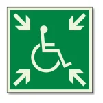 一時避難エリア標識 200角 (829-903)