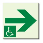一時避難エリア通路標識 右矢