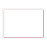 ゼッケンステッカー背中用 赤枠白地無地  (831-967)