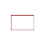 ゼッケンステッカー胸用 赤枠白地無地 (831-977)