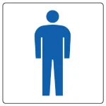 男子用トイレ PVC ステッカー 100×100 (839-08B)