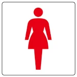 トイレ表示 PVCステッカー 100×100