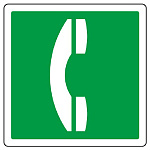 ピクトサイン 電話 100mm角・2枚1組 (839-11C)