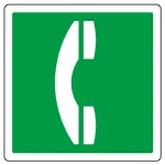 ピクトサインステッカー（2枚1組）100×100 電話 (839-11C)