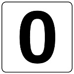 番号札ステッカー(中) 5枚入 (844-80)