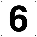 番号札ステッカー 5枚入