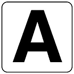 アルファベットステッカー(中)5枚入 A (845-81A)