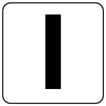 アルファベットステッカー 5枚入 I 100×100 (845-81I)