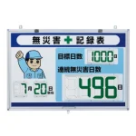 デジタル数字型無災害記録表 数字板本体一体型(屋内用)