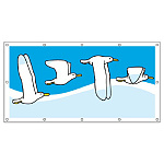 フェンスシート ターポリン 900×1740 マーチングバード1 (930-03)