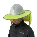 ヘルメット用タレ付バイザー 蛍光