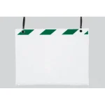 ポケットハンガー (結束バンドタイプ) A3ヨコ用 (緑/白) 枚数:5枚入 (340-39)