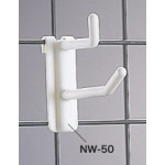 樹脂製 ネットフック 白 ダブルタイプ NW-50