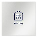 デザイナールームプレート　アパレル向け　シンプル Staff アルミ板 W150×H150 (AL-1515-AB-IM1-0109)