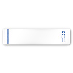 デザイナールームプレート　タオル 男子トイレ２ 白マットアクリル W250×H60 (AC-2560-HA-NT2-0204)